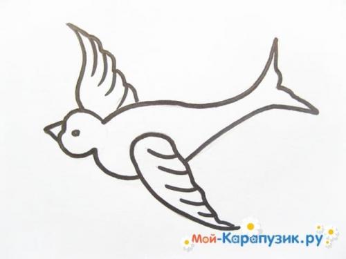 Ласточка птица рисунок. Как нарисовать ласточку карандашом поэтапно.