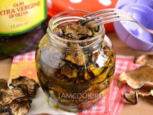 Сушеные и вяленые баклажаны. Вяленые баклажаны в оливковом масле 05