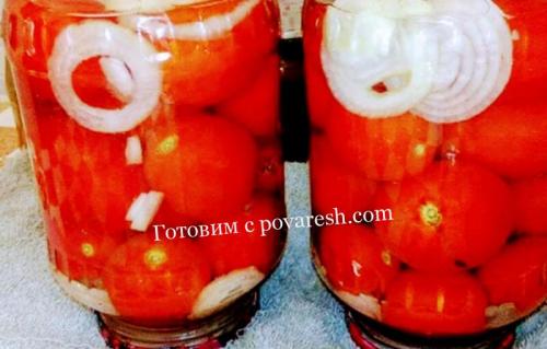 Помидоры с луком на зиму. Помидоры половинками с луком и маслом на зиму — самый вкусный рецепт без стерилизации 31