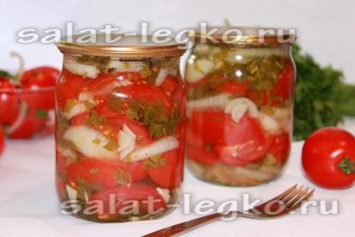 Томаты с петрушкой на зиму рецепт. Салат Петрушка с помидорами, луком и зеленью на зиму