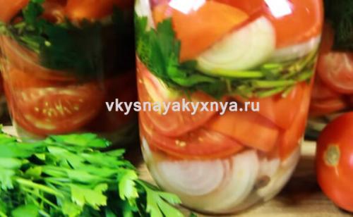 Помидоры дольками с зеленью и чесноком на зиму. Помидоры дольками без стерилизации — самый вкусный рецепт