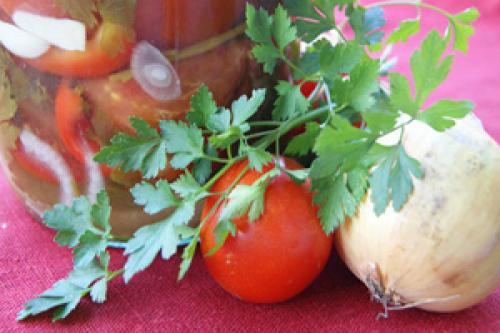 Как подготовить помидоры для нарезки дольками. Помидоры, нарезанные дольками с чесноком