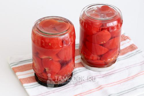 Помидоры половинками без уксуса на зиму: простой и вкусный рецепт 07