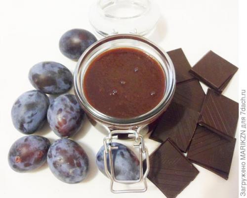 Джем из сливы с горьким шоколадом