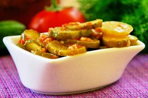 Салат из огурцов с петрушкой на зиму без стерилизации. Рецепт салата из огурцов по-грузински