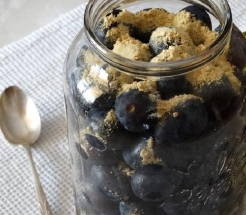 Моченые сливы с горчицей. Моченые сливы