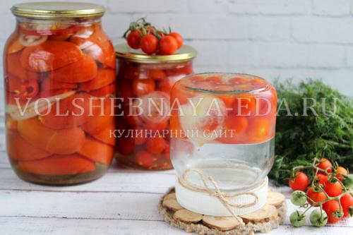 Как правильно готовить помидоры в желе с петрушкой и кинзой. Ингредиенты
