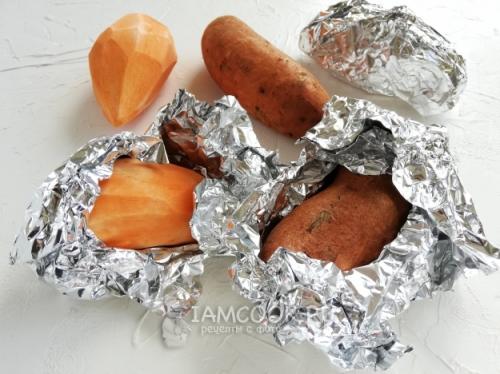 Вкусный и легкий рецепт печёного батата в духовке 19