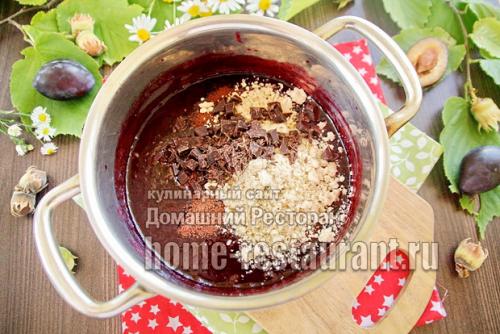 Какие ингредиенты необходимы для приготовления сладкой сливы в шоколаде Нутелла.